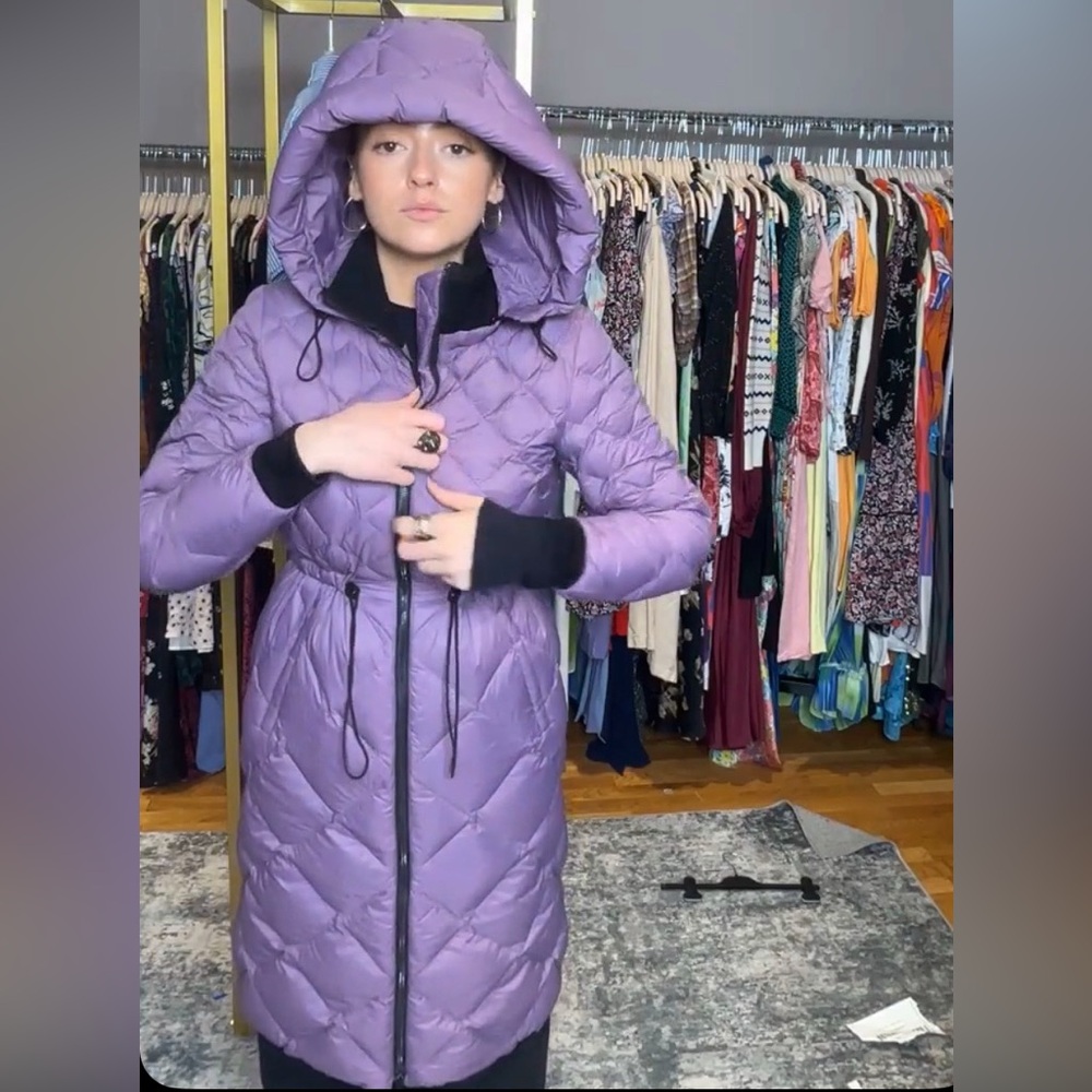 Soia & Kyo Purple Quilted Puffer Coat - Picture 5 of 11